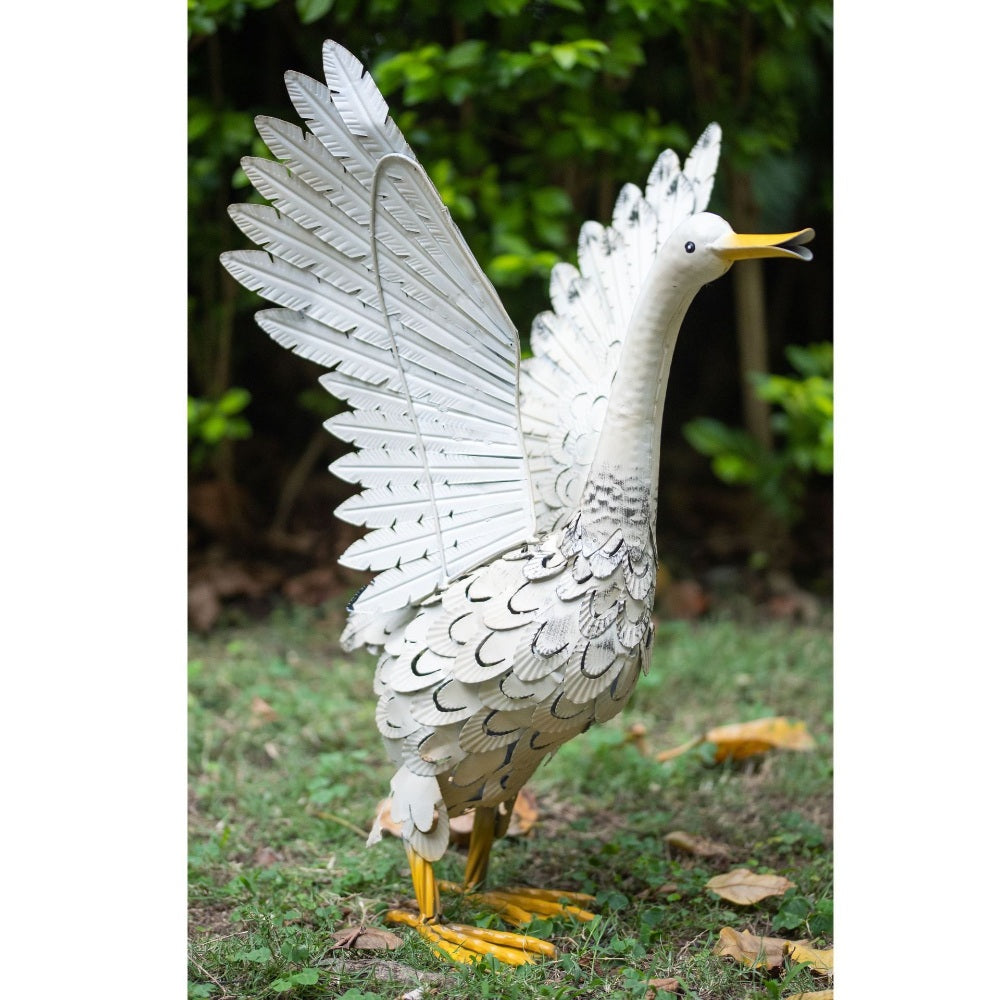 마당 공원 빌라 꾸미기 오리 철제동물장식품 공예품 정원 조경 직템 WW3072520