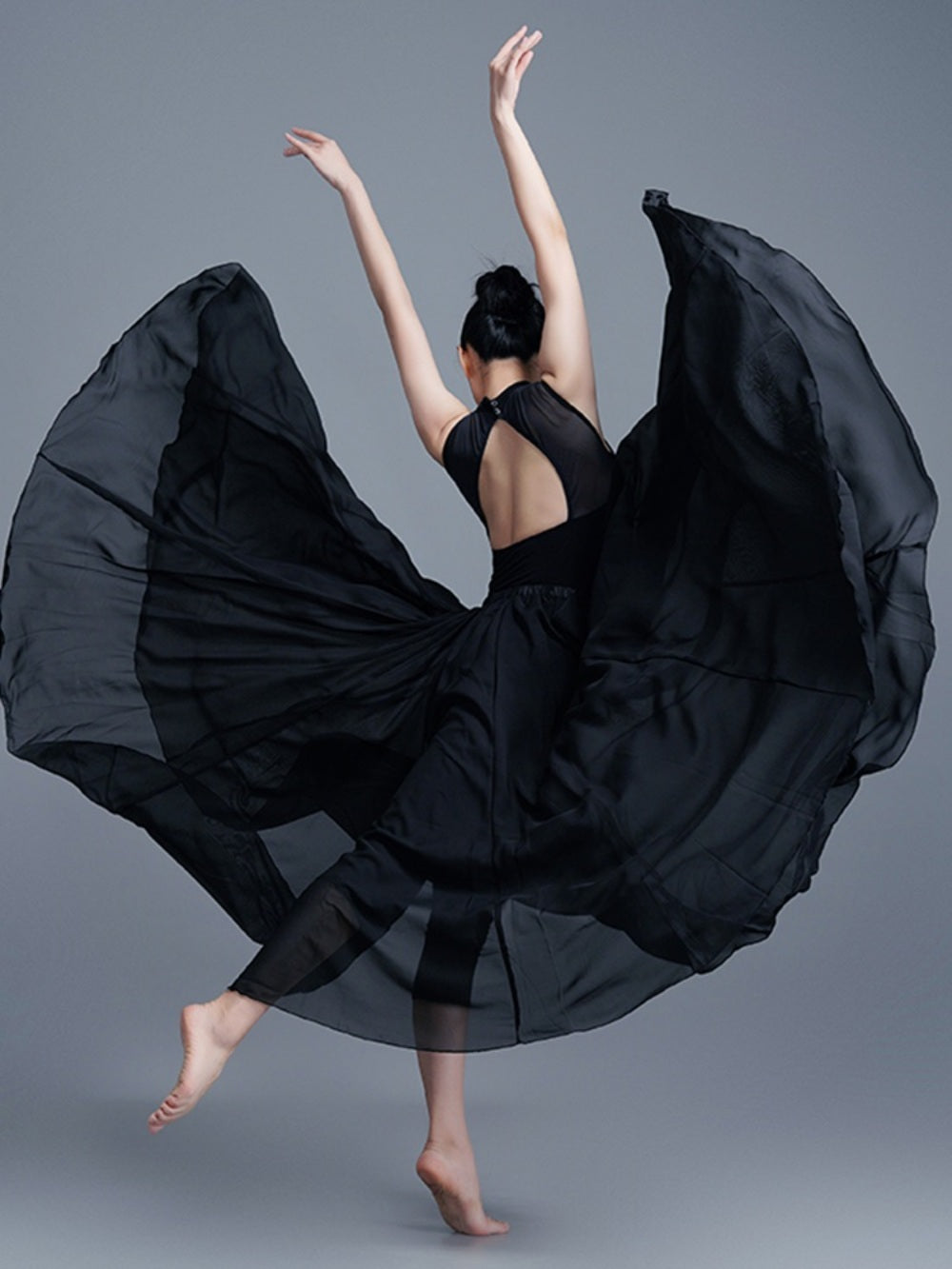 고전무용 연습복 한국무용풀치마 720도 대형 롱스커트 공연 의상 직템 BW3092405