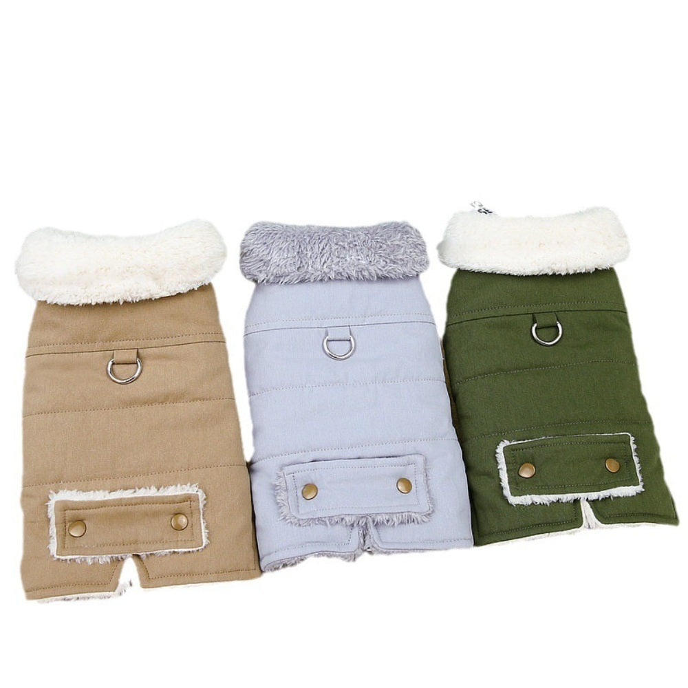 JIKTEM 패딩후리스 애완동물 입히기 쉬운 따뜻한 겨울옷 고양이옷 WW3112205