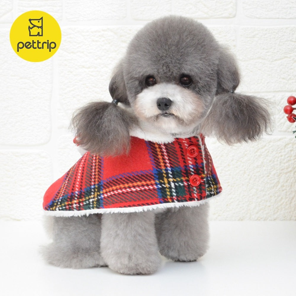 JIKTEM 크리스마스 망토 강아지 후리스 고양이옷 반려견 애완 겨울옷 WW3112209