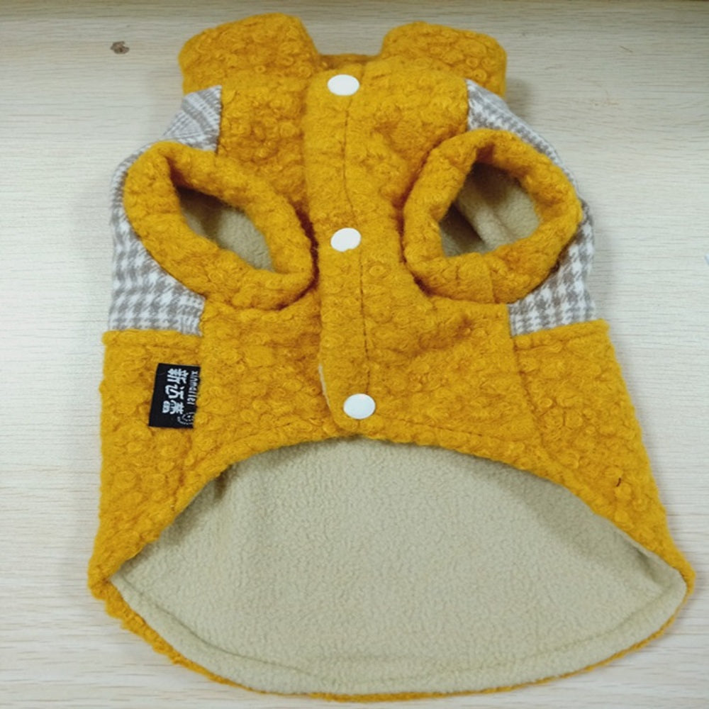 JIKTEM 겨울옷 애완 반려견 입히기 쉬운 반려동물 패딩 후리스 조끼 WW3112201