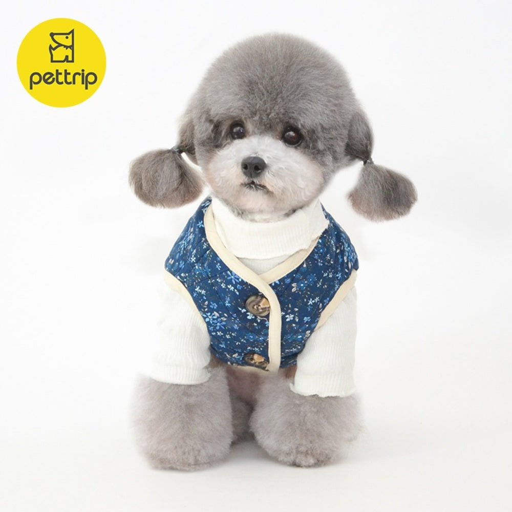 JIKTEM 겨울 조끼 패딩 애완동물 반려견 입히기 쉬운 따뜻한 겨울옷 WW3112211