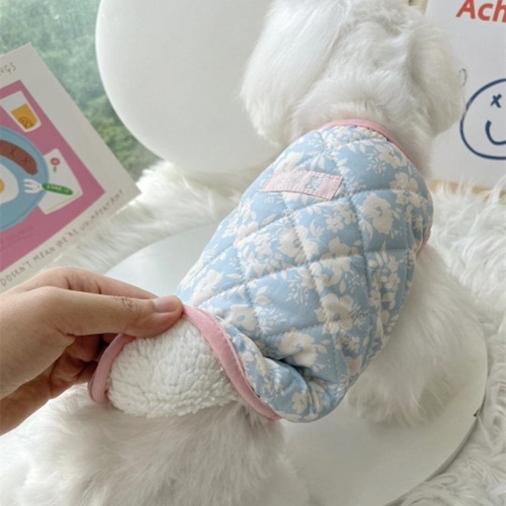 JIKTEM 강아지 소형견 조끼 패딩 후리스 입히기 편한 애완 반려동물 겨울옷 WW3112215