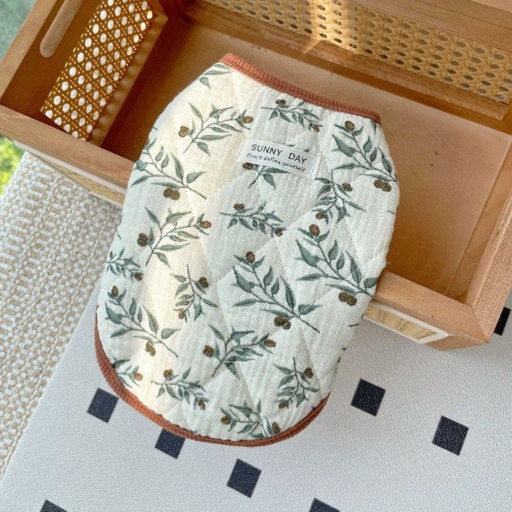 JIKTEM 코튼 노령견옷 소형견용 애견옷 실내복 강아지 잠옷 수면 조끼 가디건 WW3112304