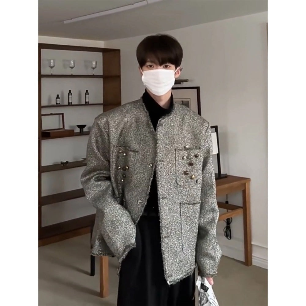 오버핏 캐주얼 빈티지 봄신상 트위드 재킷 점퍼 JIKTEM BW4022714
