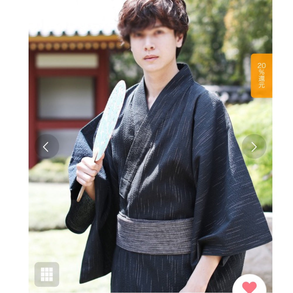 기모노 일본  남성 기모노 유카타 전통의상  온천 가운 BQ3030105