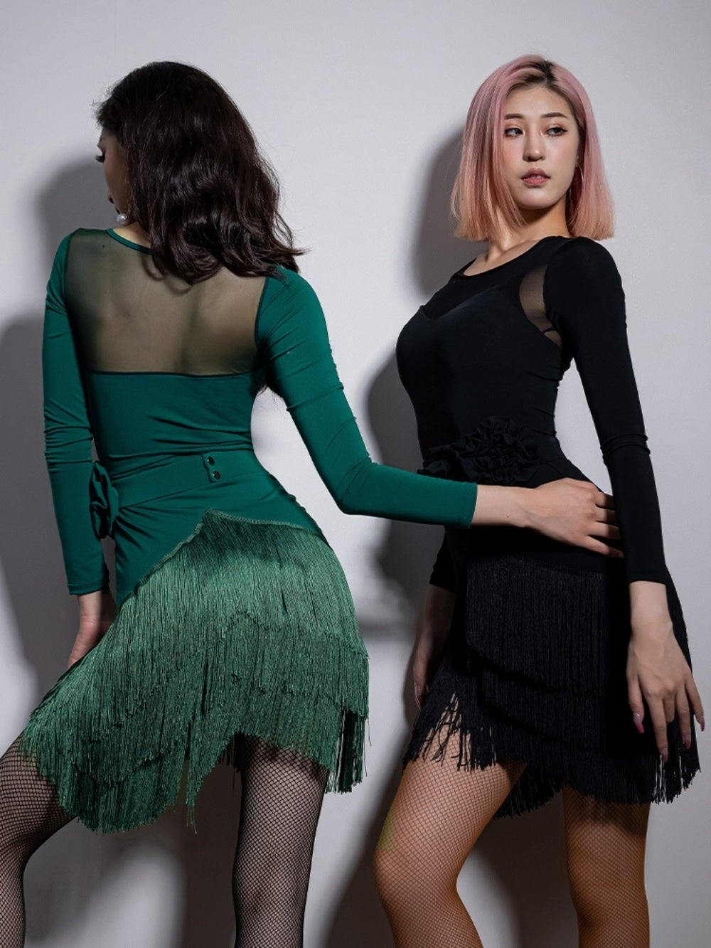 라틴댄스복 스포츠댄스 수술 드레스 밸리 라인 무대복  JIKTEM WW4041419
