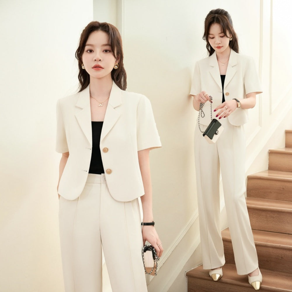 투피스 반팔 자켓 팬츠 여름 정장 JIKTEM BW4041719