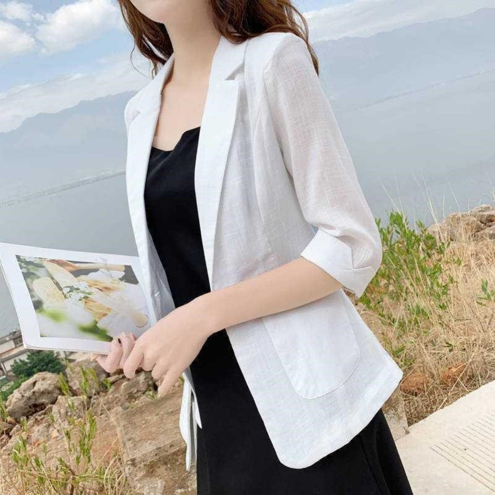 린넨자켓 블레이져 7부 캐주얼 여름 정장 여름가디건 JIKTEM BW4041706