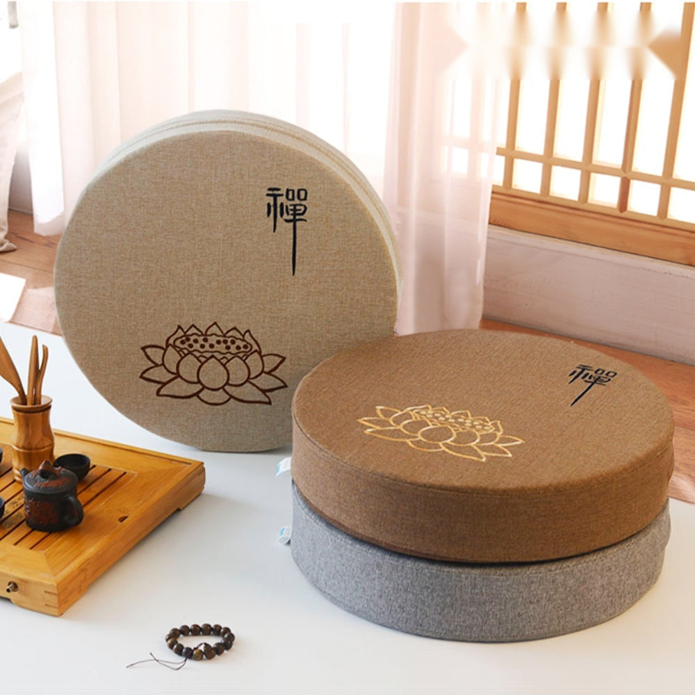 명상 연꽃 자수 절방석 기도 참선  대방석 매트 JIKTEM BD4062805