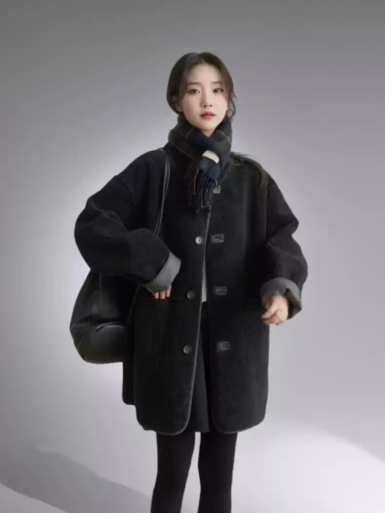 무스탕 양면 점퍼 리버시블 뽀글이 자켓  JIKTEM WW4112804