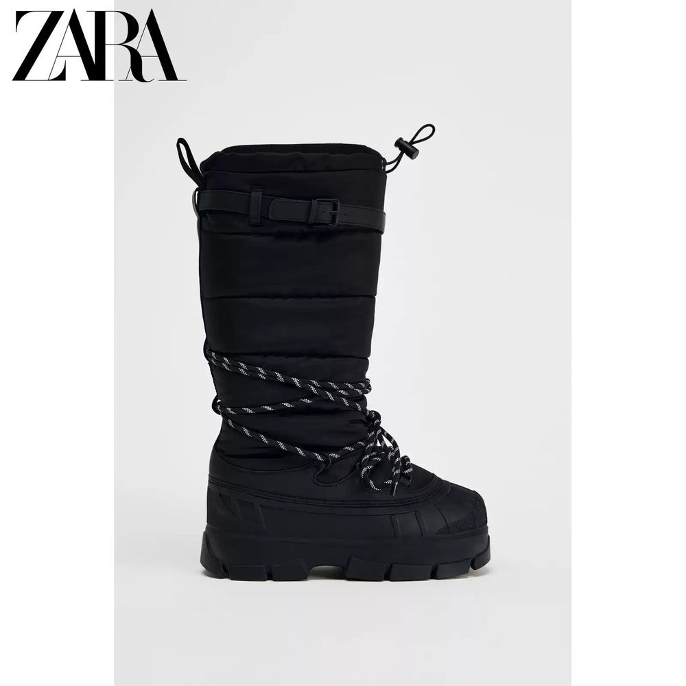 ZARA 정품 패딩 스노우 스키 부츠 블랙 방한 JIKTEM WD4121914