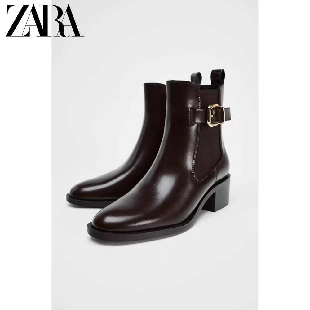 ZARA 정품 옆스판 버클 장식 첼시부츠 클래식 JIKTEM WD4121922