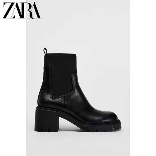 ZARA 정품 여성 첼시 부츠 겨울 정장 구두 JIKTEM WD4121910