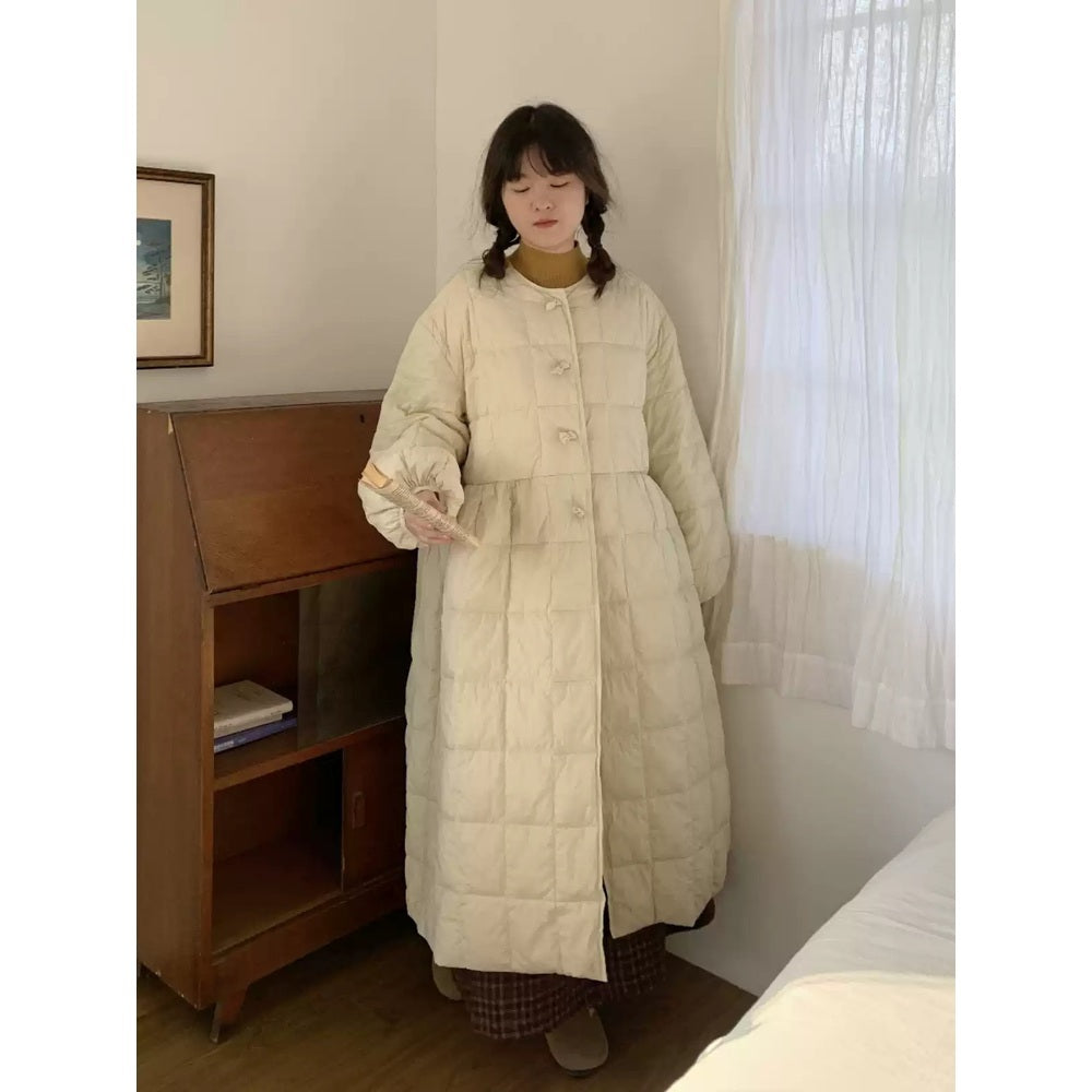 여성롱패딩 원피스형 루즈핏 다운 점퍼 JIKTEM BD4123003