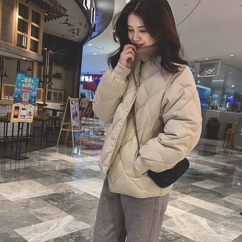 이너패딩 노카라 사무실점퍼 누빔 얇은 간절기 자켓 JIKTEM BJ5011315
