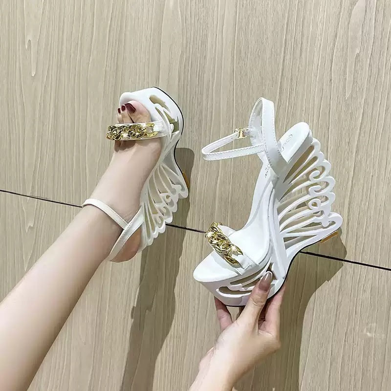15cm 나비 힐 샌들 웨딩슈즈 나이트 클럽 하이힐 드레스 JIKTEM BJ5021702