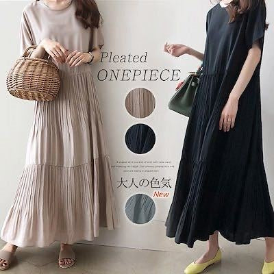 원피스 반팔 맥시 루즈핏 플리스 패치  캐주얼 홈웨어 데일리룩 JIKTEM BJ5022819