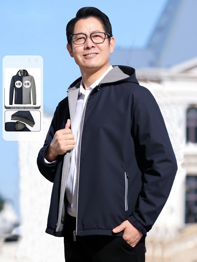 리버시블 자켓 양면 점퍼 후드 바람막이 JIKTEM BJ5040705