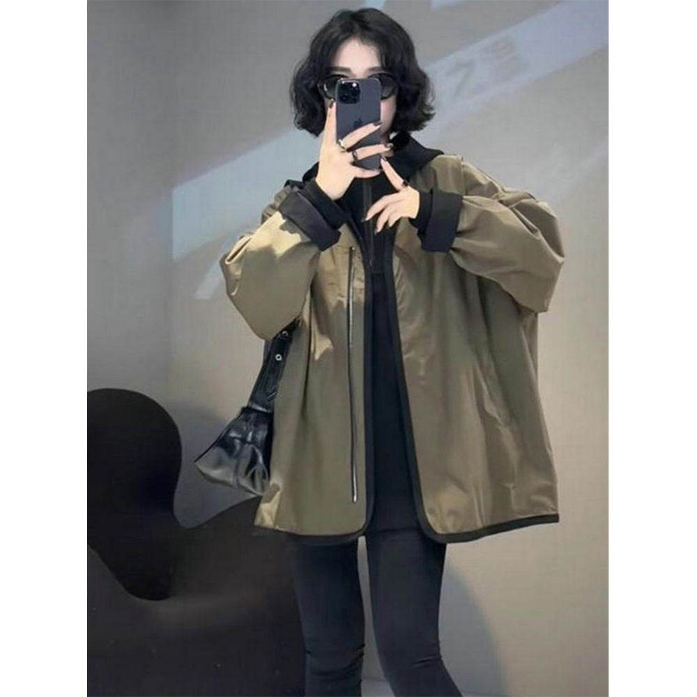 리버시블 잠바 캐주얼 하프 자켓 노카라 양면 캐주얼 루즈핏 JIKTEM BJ5041003
