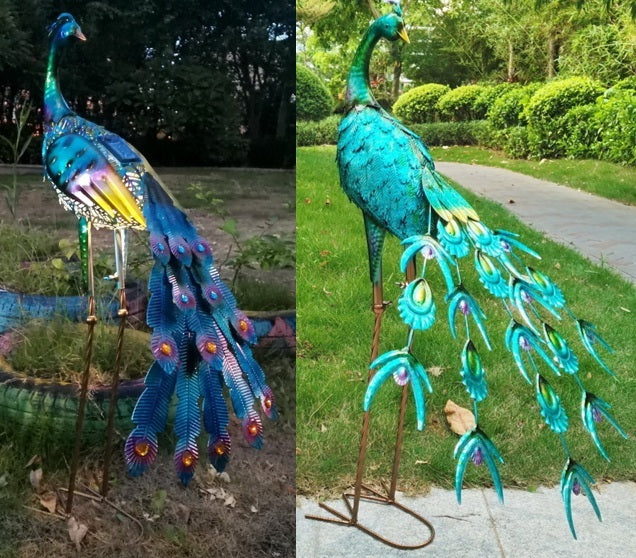 태양열 정원등 철제 공작새 실외 인테리어 가든 장식품 JIKTEM  WW5041109