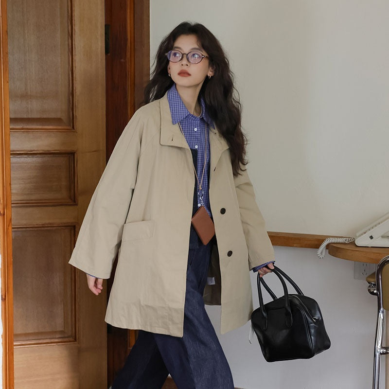사파리 야상 하프 코트 봄 자켓 점퍼 바람막이 모던룩 JIKTEM BW5041510
