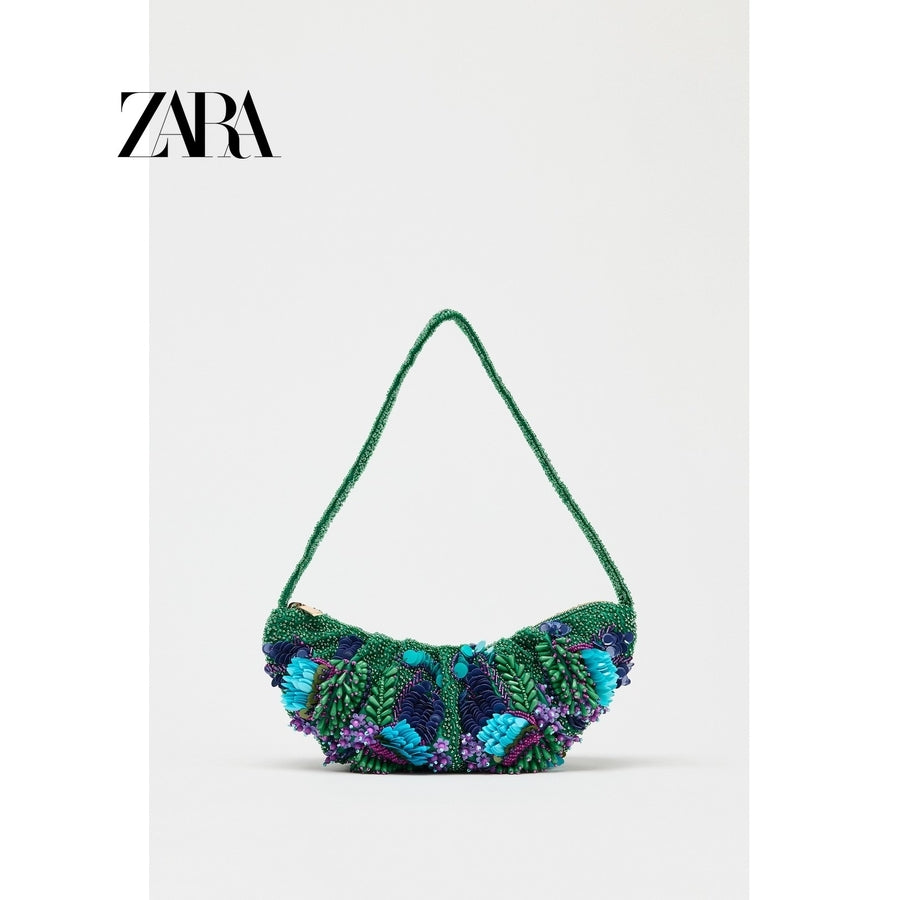 ZARA 정품 비즈 숄더백 스팽글 구슬 미니 핸드 숄더백 JIKTEM BW5052420