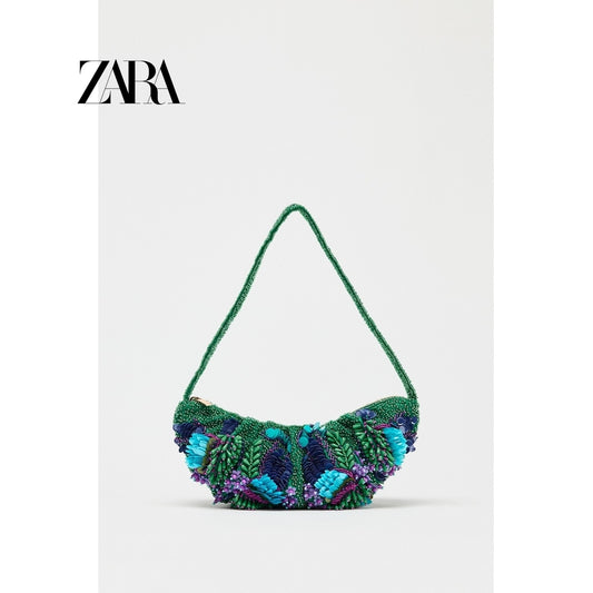 ZARA 정품 비즈 숄더백 스팽글 구슬 미니 핸드 숄더백 JIKTEM BW5052420