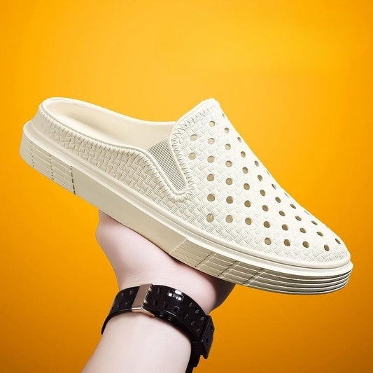 구멍 슬리퍼 앞막힘 비치 뮬 샌들 캐주얼 펀칭 슬리퍼 JIKTEM BW5060505