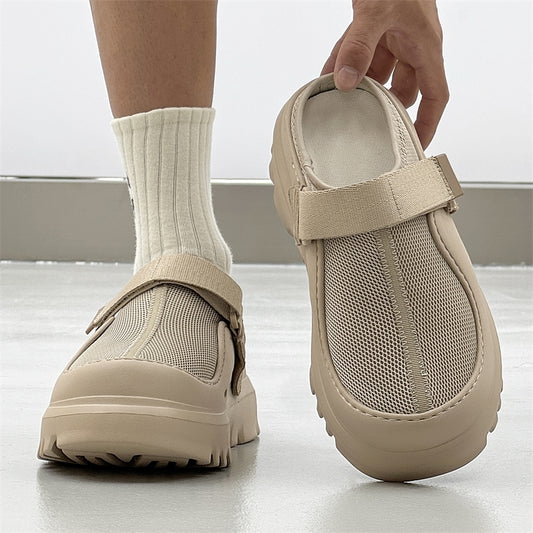 뮬 스니커즈 커플 통굽 단화 여름 로퍼 슬리퍼 사무실 실내화 JIKTEM BW5060923