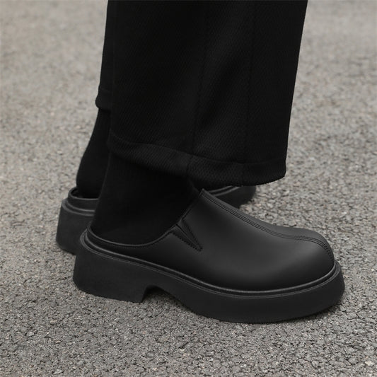 남자 뮬 구두 로퍼 앞막힘 슬리퍼 여름블로퍼 통굽 하프 구두 JIKTEM BW5060904