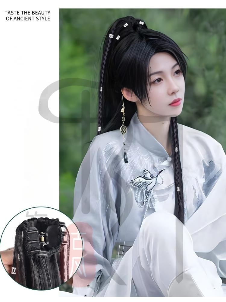 사극 분장 가발 코스프레 소품 검객 장발 호위 무사 긴머리 무협 헤어 JIKTEM BW5071903