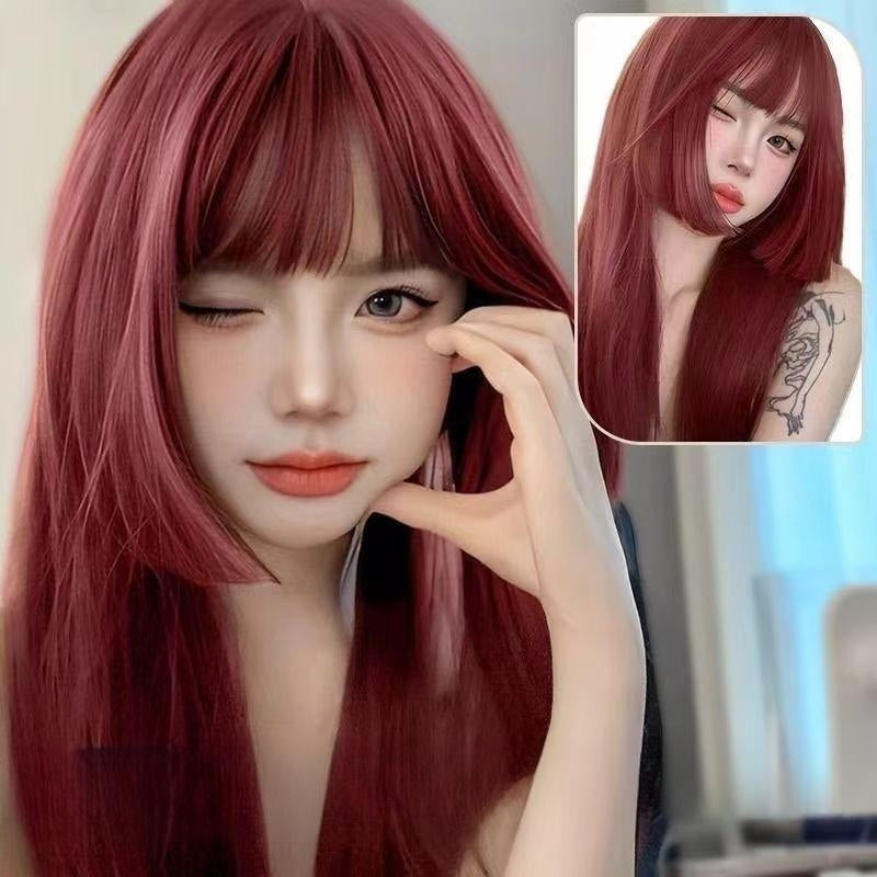 긴머리 가발 자연스러운 애니메이션 코스프레이 파티 분장 JIKTEM BW5071929
