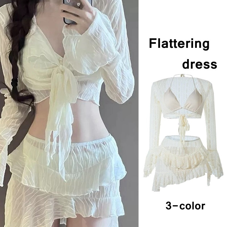 여성 수영복 4pcs 커버업 비치웨어 비키니 온천욕 휴양지룩 JIKTEM WW5072409