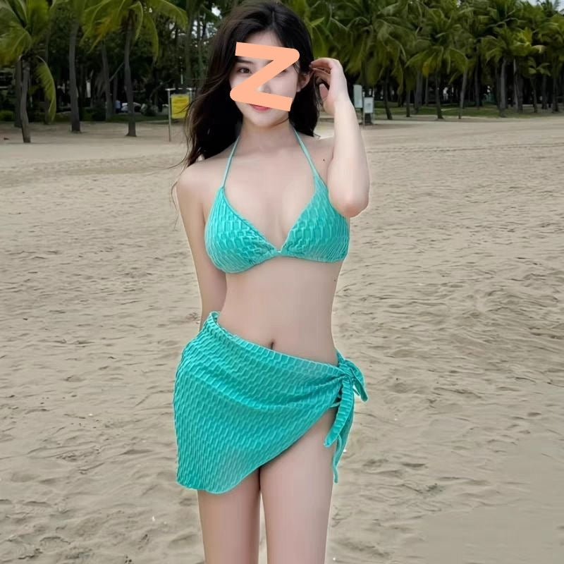 비키니 여성 수영복 쓰리피스 커버업 비치웨어 JIKTEM WW5072438