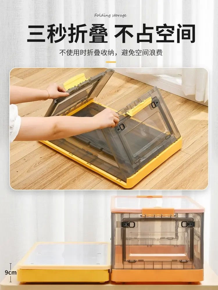 책장 서랍장 접이식 소품 수납함 보관함 투명 이동식 JIKTEM BW5080306