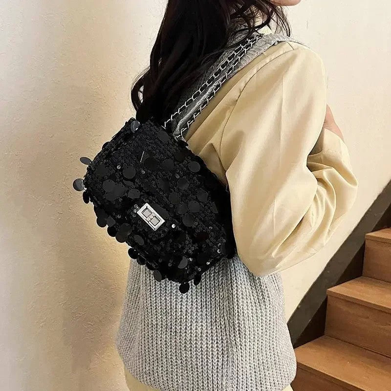 스팽글 블링 핸드백  스퀘어 손가방 토트백 크로스백 JIKTEM BW5080619