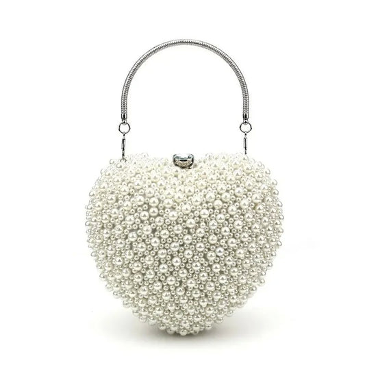 비즈백 구슬 하트 토트백 미니 핸드백 연회 드레스 클러치 JIKTEM BW5080603