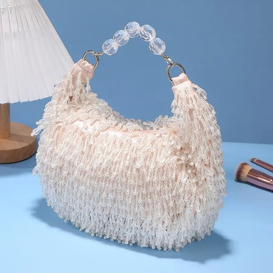 비즈백 구슬 토트백 미니 핸드백 클러치백 JIKTEM BW5080606