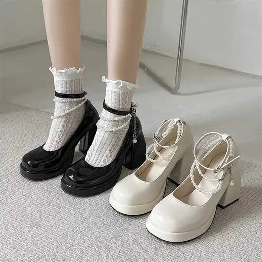 9cm 가보시 펌프스힐 웨딩 슈즈 슬링백 키높이 구두 JIKTEM BW5080802