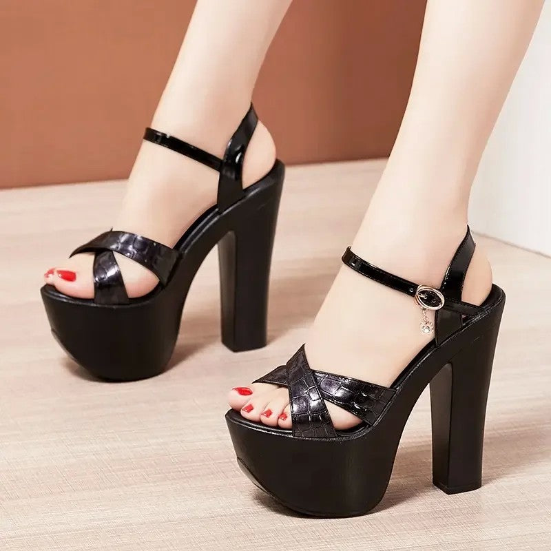 15cm  웨딩슈즈 가보시 샌들 펌프스힐  발편한 근무화  키높이 슈즈  JIKTEM BW5081008