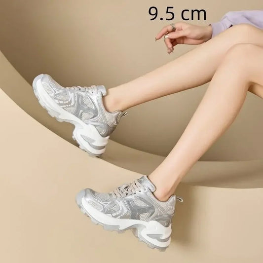 9.5cm 어글리 운동화 플랫폼 스탠딩화 통굽 키높이 워킹화 스니커즈 JIKTEM BW5081216