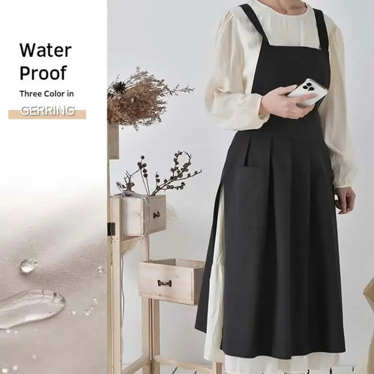 앞치마 원피스형 방수 순면 공방 미용실 꽃집 길이 조절 JIKTEM BW5081410