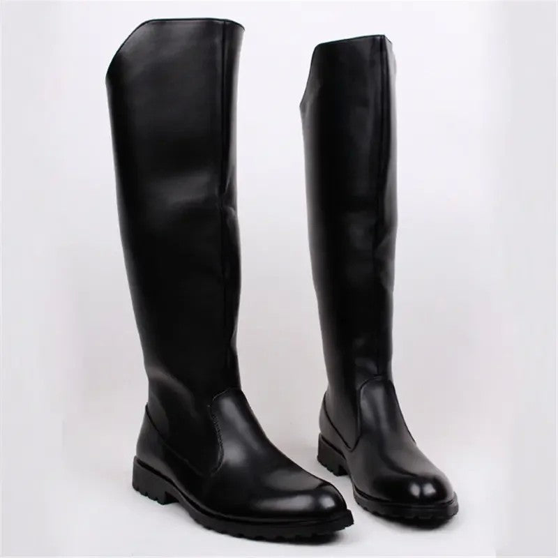 남자 롱부츠 키높이 방한 워커화 발편한 무릎부츠 모던 심플 전투화 JIKTEM BW5082102