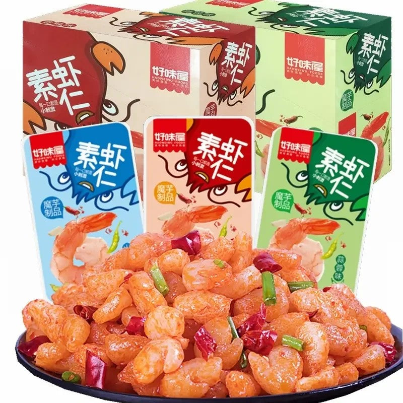 채식새우 향라맛 곤약  20g x 60 마늘맛 후추맛 술안주 중국간식 JIKTEM BJ5091102
