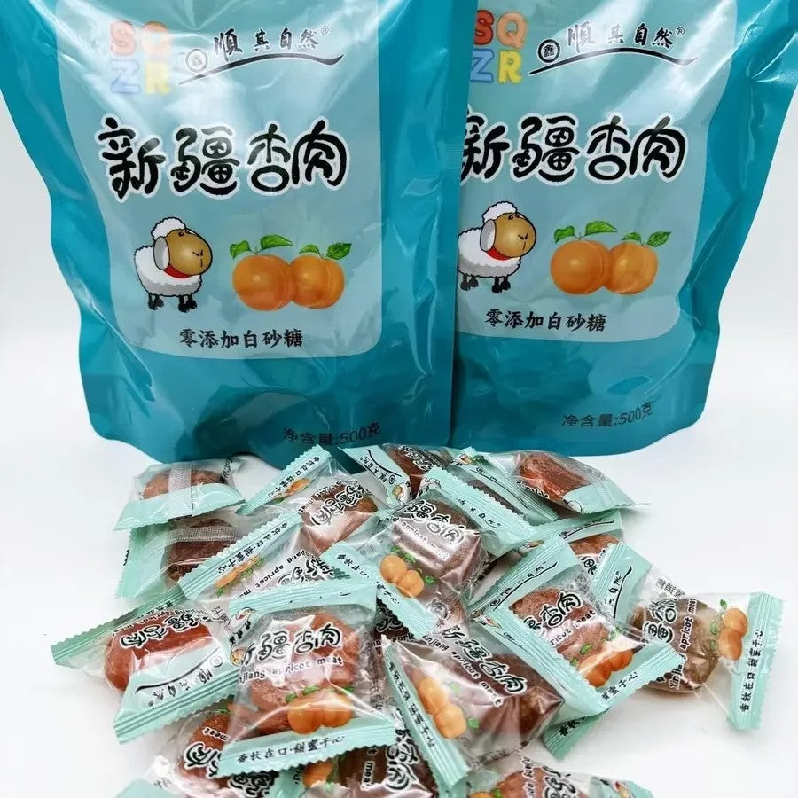 반건조 살구 중국 신장 특산 씨없는 말린 살구  500g 1봉 2봉 JIKTEM BW5091416