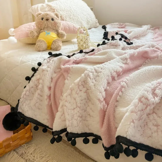 극세사 담요 소파 이불 포근 블랭킷 방울 JIKTEM WW5092510