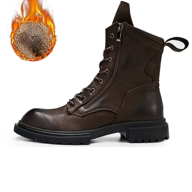 남자 부츠 하이탑 워커화 복고풍 발편한 앵클부츠 방한화 JIKTEM WW5111505