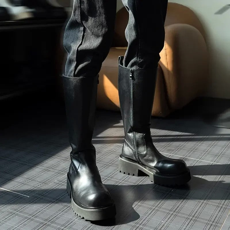 남자 롱부츠 승마부츠 장군화 웨스턴 6.5cm 키높이부츠 JIKTEM WW5111503