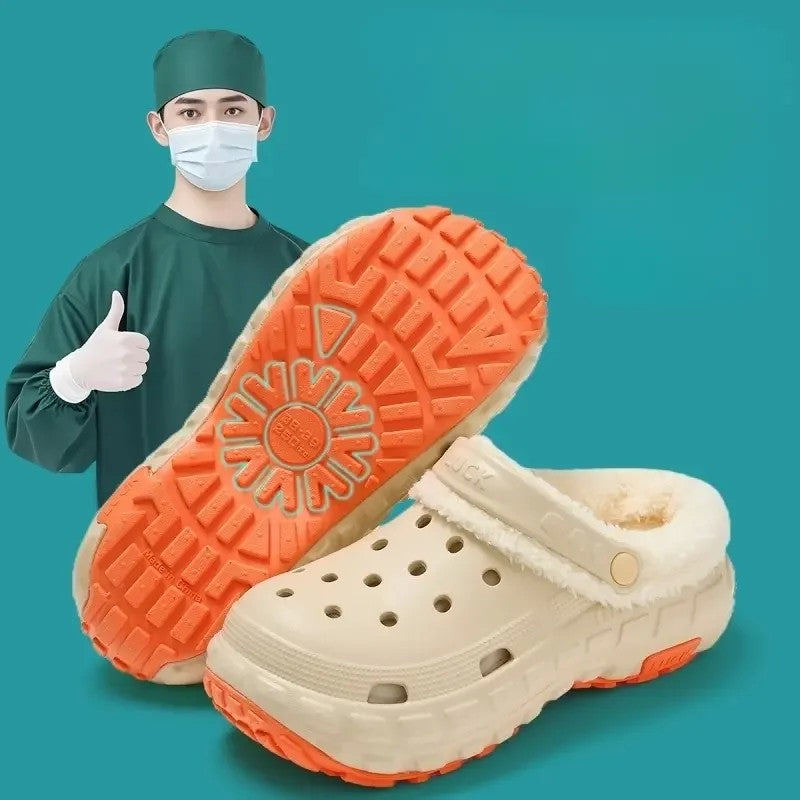 털 슬리퍼 간호사 병원 펀칭 샌들 앞막힘 실내화 JIKTEM WW5112223